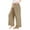 Khaki, variant on Plebaso Girls Wide Leg Pants High Waist Casual Pants with Pockets Summer Lightweight Plain Girls Trousers