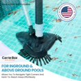 thumbnail image 2 of Triangular Pool Vacuum Head with Bottom & Side Brushes | Weighted Body | Durable Premium Bristles | Rotatable Swivel Hose Connection | Cleaning for Inground & Above Ground Pools, 2 of 5