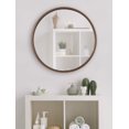thumbnail image 2 of Kate and Laurel Travis Miroir Mural Rond Mi-Siècle, Diamètre de 25,6 Pouces, Bronze, Miroir d'Accent Moderne, 2 of 2