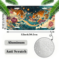 thumbnail image 2 of 1 Pcs 2D Flat License Plate Covers & Frames, Two Tigers in a Fantasy Scene For Decorative Front, Waterproof For Decoration Aluminum License Plate Covers & Frames Cover For Men Women, 12" X 6", 2 of 7