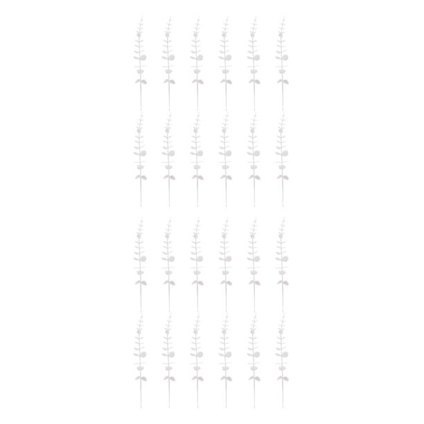 Monstrate 12 ramas de eucalipto artificiales realistas decoración versátil para cualquier ocasión elegante blanco blanco 2Conjunto