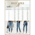 thumbnail image 6 of HOTAPEI Straight Jeans for Women Ripped Boyfriend Jeans Slim Fit Jeans Stretchy Distressed Denim Pants, 6 of 7