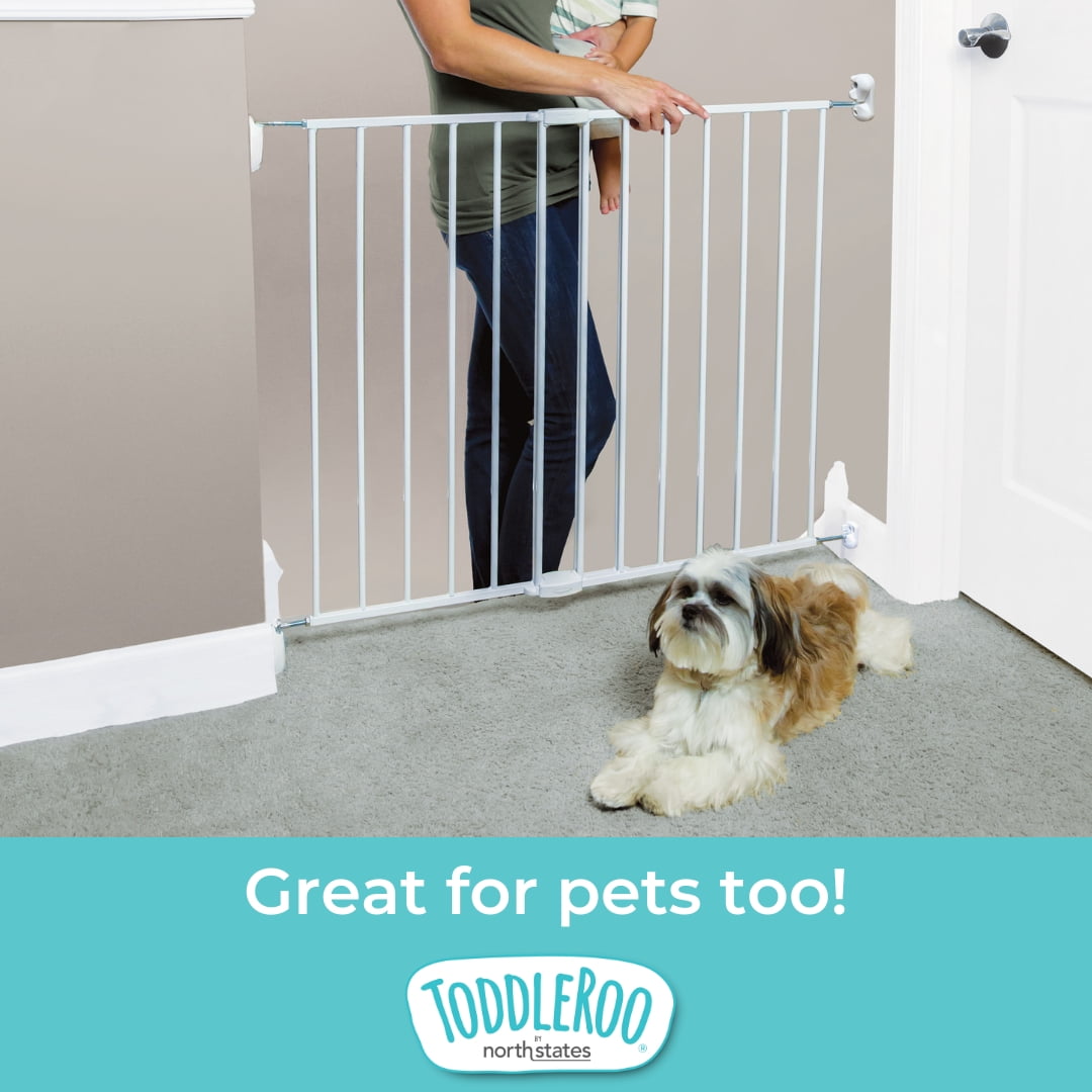 Toddleroo by North States Essential Stairway and Walkway Child Safety Gate, 30" Tall, White