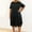 37-Black, variant on SELONE Beach Dresses for Women Plus Size Dress for Women Crewneck Short Sleeve Trendy Loose Fit Cut Out Maxi Solid Burnt Flower Hollow Round neck Maxi Summer Fashion Beach Classy Y2K Soft Black L
