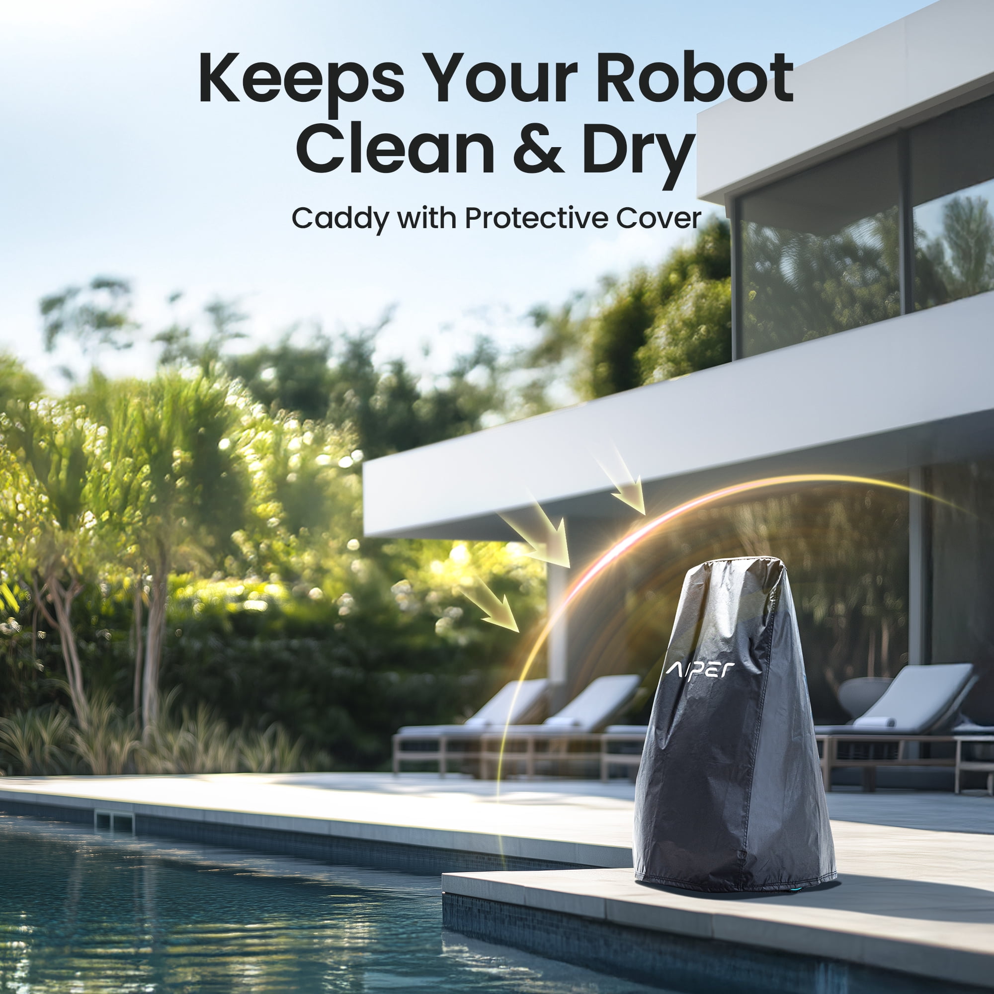 Aiper Portable Caddy for Scuba X1 Pro Max, X1 Pro & X1 Robotic Pool Cleaners, Compatible with Wireless Charging Dock, Easy Storage & Mobility