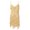 A Gold, variant on DPOIS Women's Spaghetti Straps Shiny Sequins Tassels Latin Dance Dress Dancewear