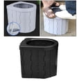 thumbnail image 2 of Inodoro para acampar, Orinal plegable portátil, Inodoro de cubo con inodoro Inodoro para acampar para Negro Zulema Inodoro de cubo plegable, 2 of 8