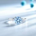 thumbnail image 3 of Blue Topaz Engagement for Women Ring Sterling Silver Ginger Lyne Collection, 3 of 5