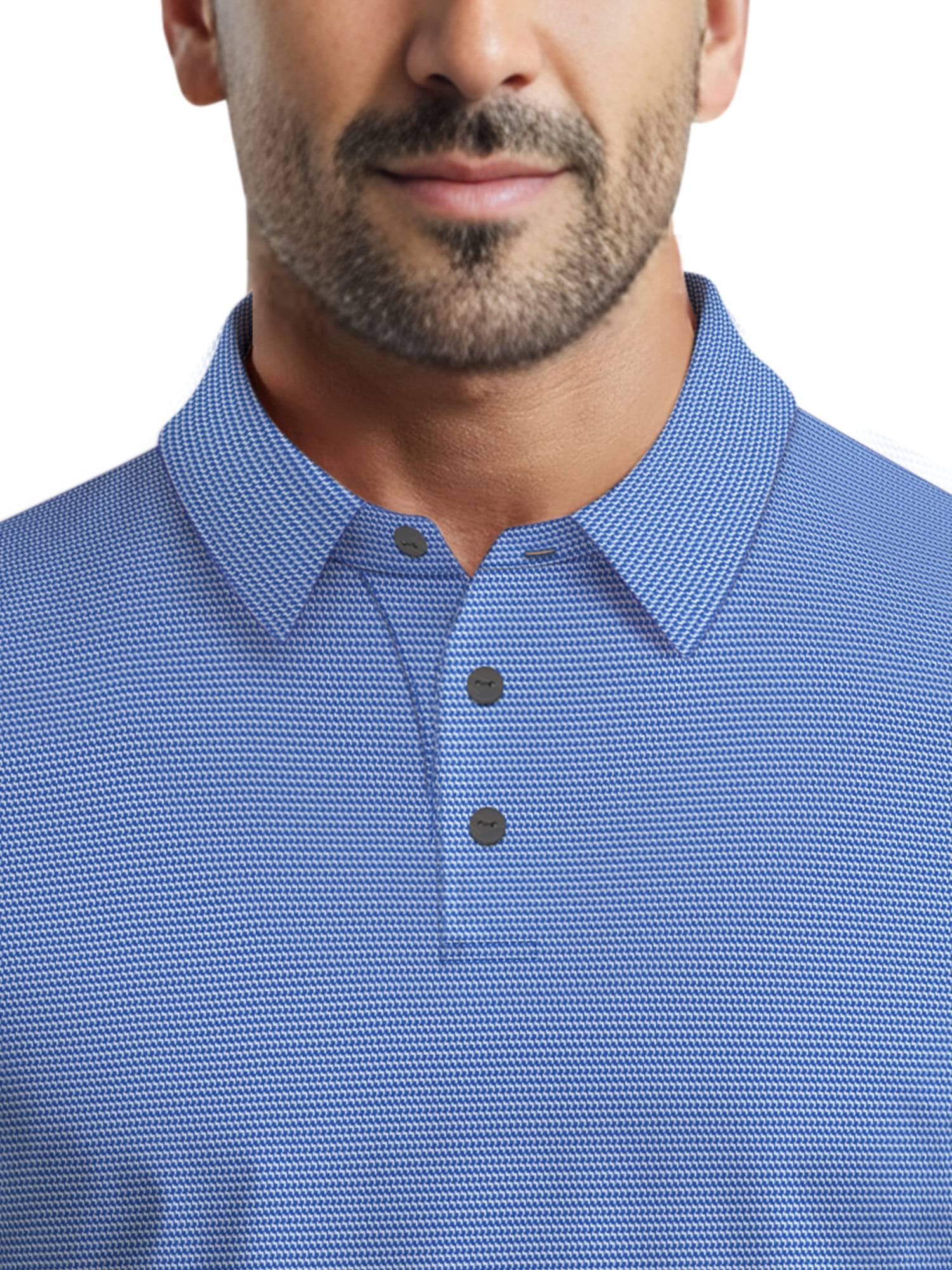 Ben Hogan Men's & Big Men's Performance Geometric Jacquard Short Sleeve Golf Polo Shirt, Sizes S-5XL