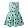 thumbnail image 1 of Robe Petite Fille Sans Manches Ligne A Robes Soleil Robe Chic Robe Dessin Animé pour Filles Robes de Thé pour Filles, 1 of 5