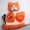 Orange, variant on Faux Fur Anime Cat Wolf Fox Mask Paws Fluffy Tail Set,Halloween Fursuit Therian Fox Animal Cosplay Party Costume