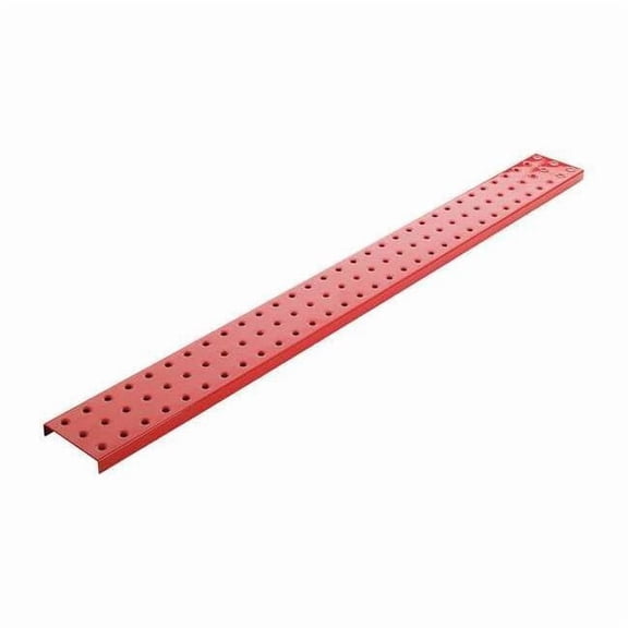 Alligatorboard Pegboard, 3in.Hx32in.W, Metal, Red, PK2 ALGSTRP3X32RED