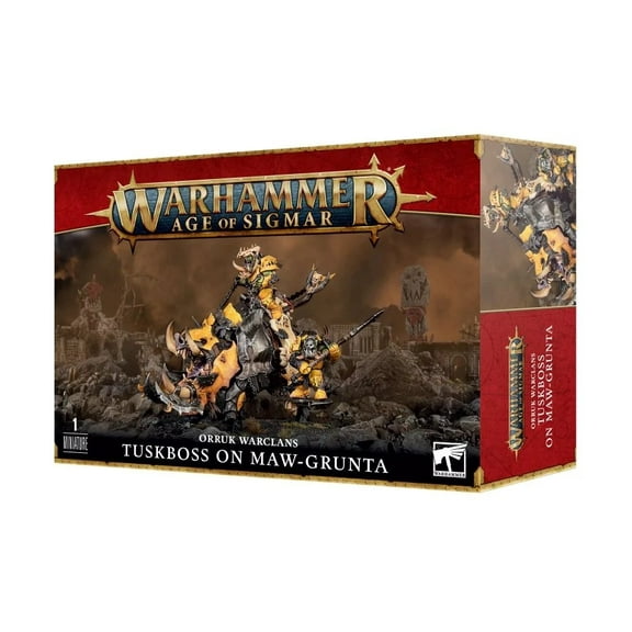 Games Workshop - Warhammer Age of Sigmar - Orruk Warclans - Tuskboss on Maw-Grunta