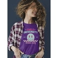 thumbnail image 2 of Emoji University Drama Club - Retro Smile Emoji Women's T-shirt, 2 of 4