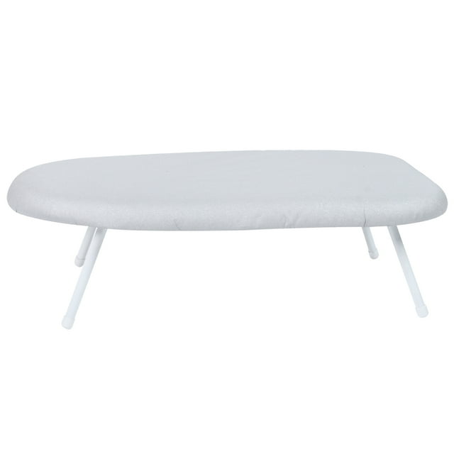 Mini tabla de planchar plegable de acero para uso doméstico.
