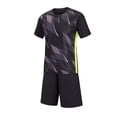 thumbnail image 5 of ITSAME Boys Soccer Uniform Set 3-Piece T-Shirt&Shorts with Knee-High Socks Football Training Outfits Black Size 12, 5 of 7