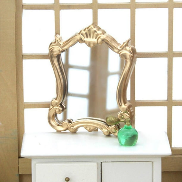 1:12 casa de espejo de niños fingen jugar juguetes casa de decoración manualidades para niños niñas CUTICAT mini espejo de casa de muñecas