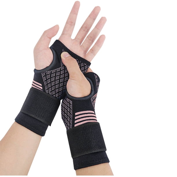 Guantes deportivos para hombre, de color sólido, con cordones y transpirables, de poliéster, protectores de muñeca para fitness