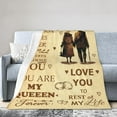 thumbnail image 2 of Happy 50th Wedding Anniversary Throw Blanket Home Decorative Love Blanket for Him Her Regalo Aniversario Couples, 2 of 5