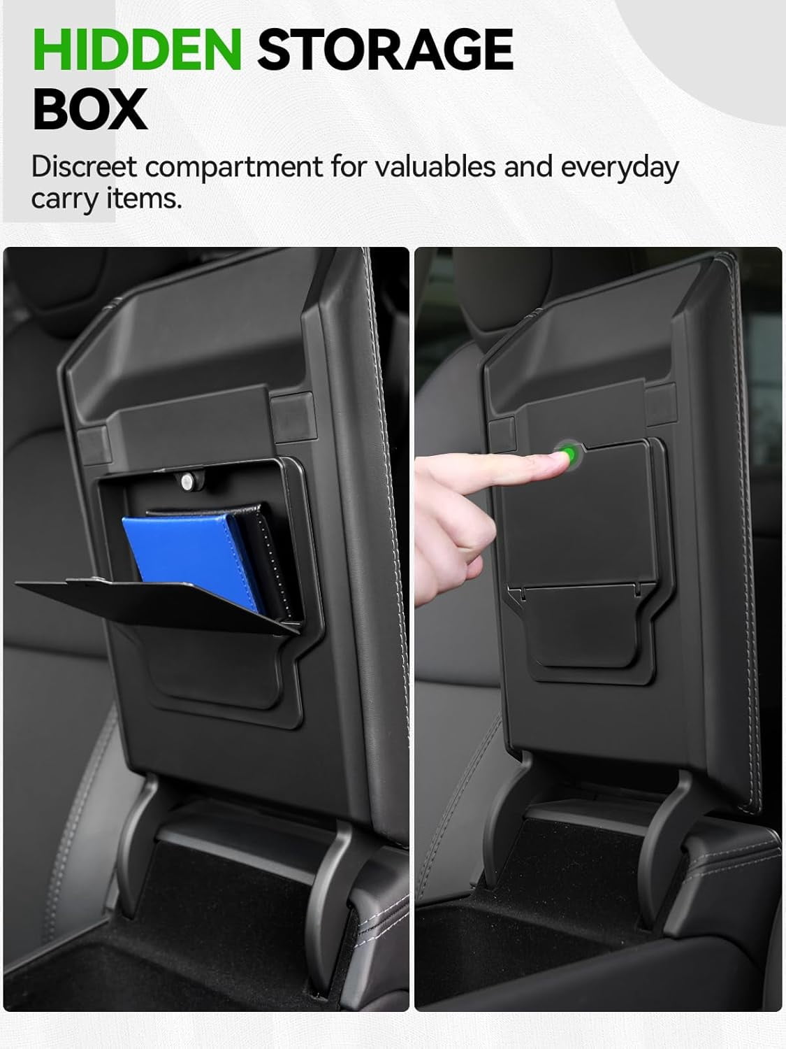 10PCS Center Console Organizer Tray for 2025 2026 Tesla Accessories, Under Seat Storage Armrest Hidden Storage Box Cup Holder Charger Pad for Tesla