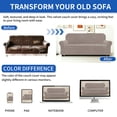 thumbnail image 7 of JIATER 2-Piece Armchair Sofa Cover Stretch Couch Cover Velvet Sofa Slipcover Furniture Protector with 1 Cushion Cover,Khaki, 7 of 7