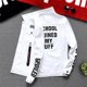 thumbnail image 5 of Chaqueta vaquera negra con botones para otoño para hombre, chaqueta vaquera blanca con estampado de letras, abrigo para hombre, lavado rojo G, estética de bajo coste al precio más bajo, 5 of 5