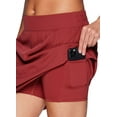 thumbnail image 2 of RBX Active Women's Athletic Zipper Pocket Woven Skort With Inner Bike Short, 2 of 5