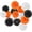 Black Orange White, variant on Blue-White Birthday Party-Decorations Paper-Flowers Lanterns - 15PCS Light Royal Tissue Pom Poms Streamers,Classroom Ocean Themed Baby Bridal Shower Bachelorette Wedding Hanging Supplies Decor
