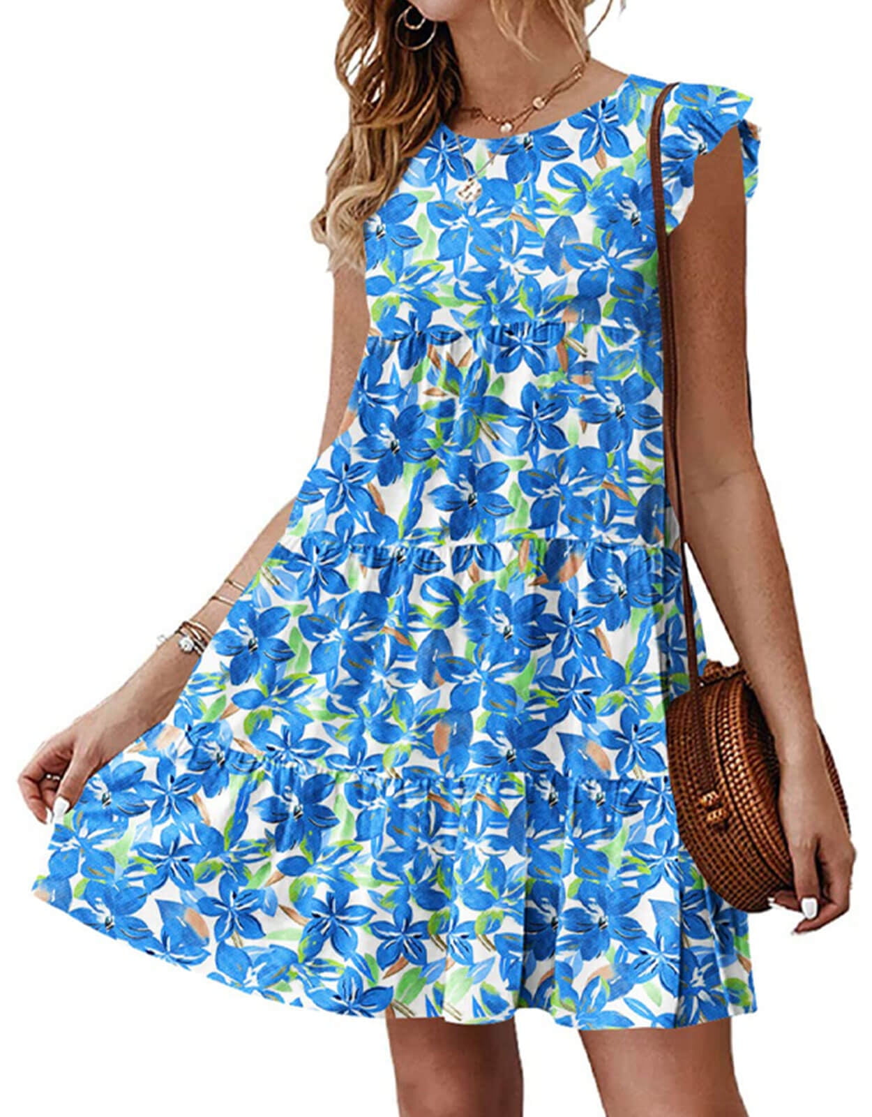 Summer Dresses For Women Flower Print Womens Dresses Plus Size Casual ...