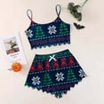thumbnail image 2 of Women's Christmas Pajama Set Sleeveless Top and Shorts 2 Piece Comfortable Sleepwear Cozy Holiday Nightwear Soft Outfit, 2 of 2