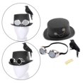thumbnail image 3 of Sombrero de copa Steampunk Hugo con gafas de Crow Gears, 3 of 10