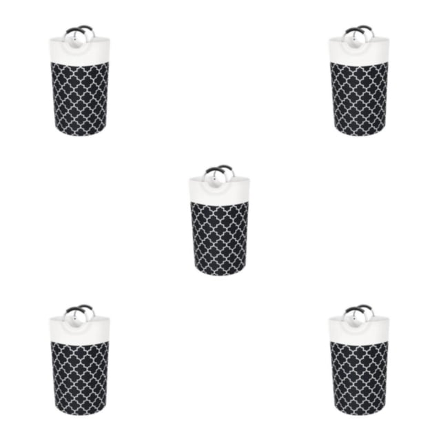 Billuyoard Cesto de ropa con asas de aluminio bolsa de ropa 90L cesto impermeable organizador de ahorro de espacio negro/mango impreso/82l Type2 NO2