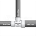 thumbnail image 4 of Supply Giant 2" x 1-1/2" x 1-1/2" BLack Pipe Fitting Reducing Tee Cast Iron, 4 of 6
