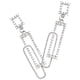 thumbnail image 3 of Rhinestone Earrings For Women Statement Jewelry Unique Shape Silver Color Trendy Style 1 Pair, 3 of 5