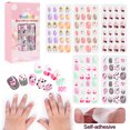 thumbnail image 3 of 120Pcs/Set Cute False Nails Full Cover Nail Tips for Children DIY Nail Art Kids Gift, 3 of 7