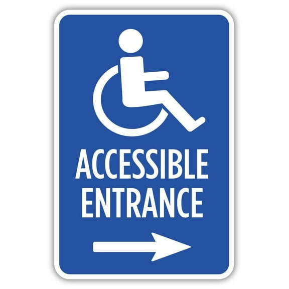 Accessible Entrance Metal Sign Size: 8 x 12 Inch
