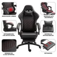 thumbnail image 2 of Silla Gamer Pro Dowinx | Ergonómica, Reclinable 180°, Masaje Lumbar USB, Reposapiés Retráctil, Ajustable | Cuero Sintético Premium, 2 of 10