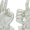thumbnail image 6 of 5"W, 11"H Silver Polystone Hands Sculpture, by DecMode (3 Count), 6 of 10