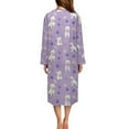 thumbnail image 3 of FOR U DESIGNS West Highland White Terrier Print House Dresses for Woman Lightweight Long Sleeve Night Shirts Breathable Sleep Dress House Dresses for Woman with Pockets, M, 3 of 8