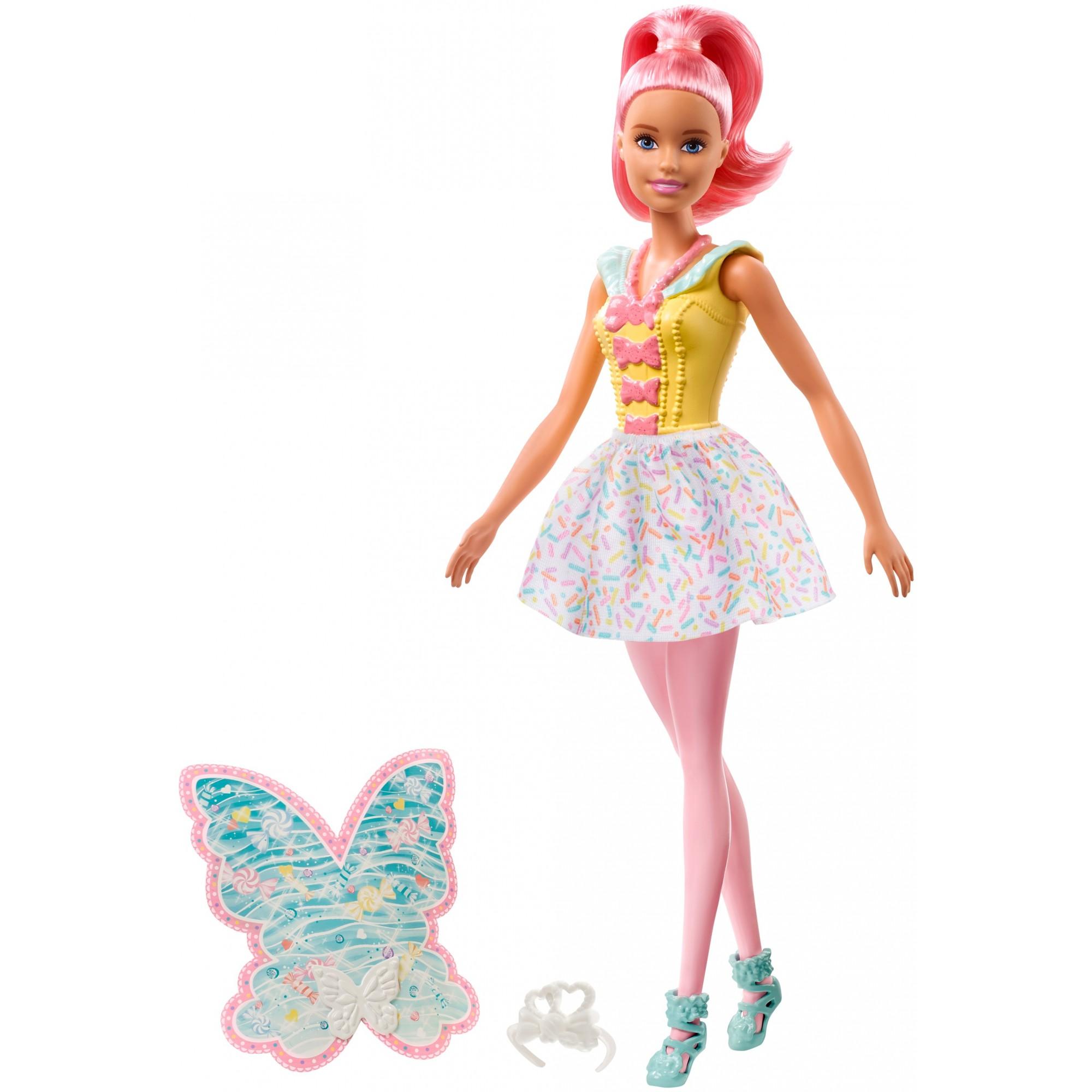 Barbie Dreamtopia Fairy Doll, Pink Hair & Candy-Decorated Wings - image 3 of 8