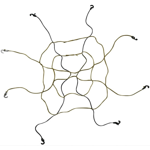 Cargo Net KEEPER 6141 - Gancho ajustable con cremallera (92 x 116 cm), color negro y amarillo