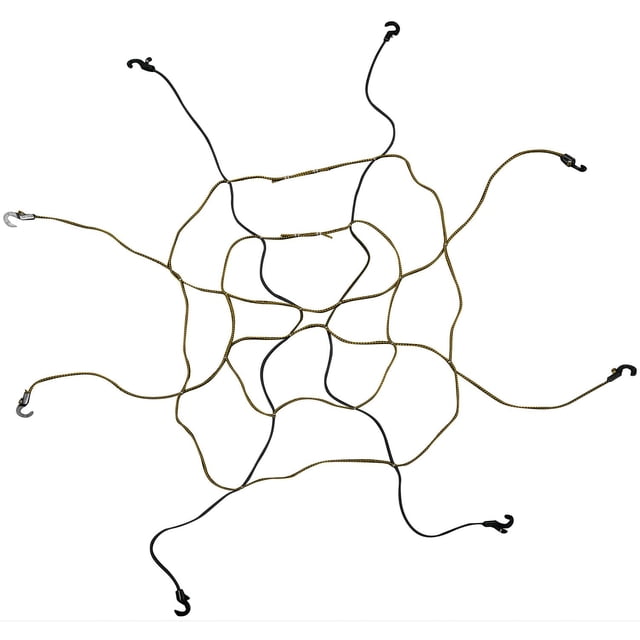 Cargo Net KEEPER 6141 - Gancho ajustable con cremallera (92 x 116 cm), color negro y amarillo