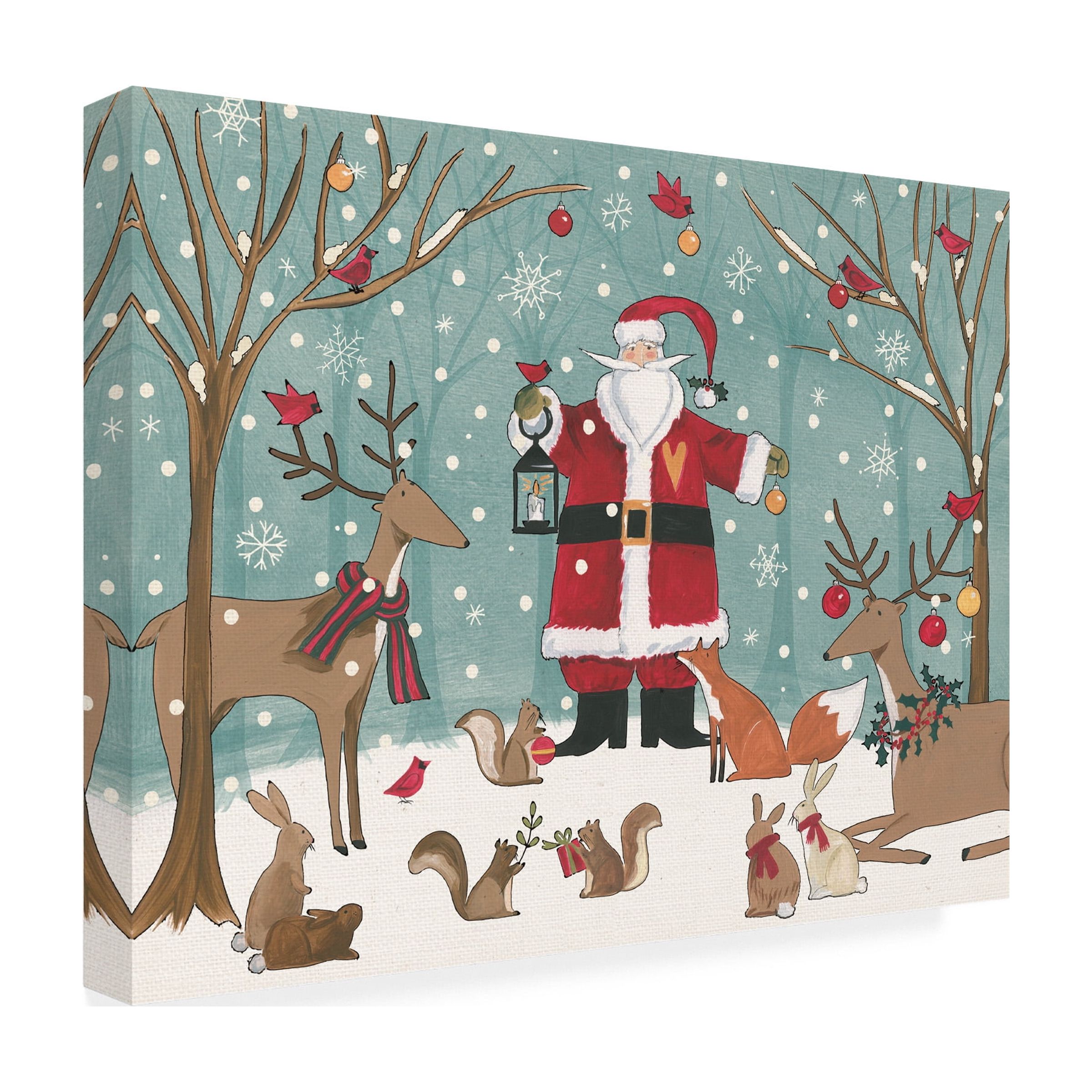 Trademark Fine Art 'Woodland Christmas VI' Canvas Art by Anne Tavoletti