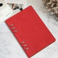 thumbnail image 5 of BESEW7 Travel Journal A5 Binder Notebook, College Ruled Refillable Journal for Men, Small Notebook for Women, PU Leather Notebooks for Work Red, 5 of 6