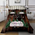 thumbnail image 1 of Erosebridal Lodge Cabin Coverlet Set King, Pink RV Car Bedding Set, Camping Theme Decor 3pcs, 1 of 5
