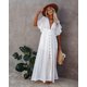 thumbnail image 4 of Verano Sexy mujer playa cubrir vestido con cuello en V largo Maxi vestido túnica Pareo traje de baño traje de baño ropa de playa, 4 of 5