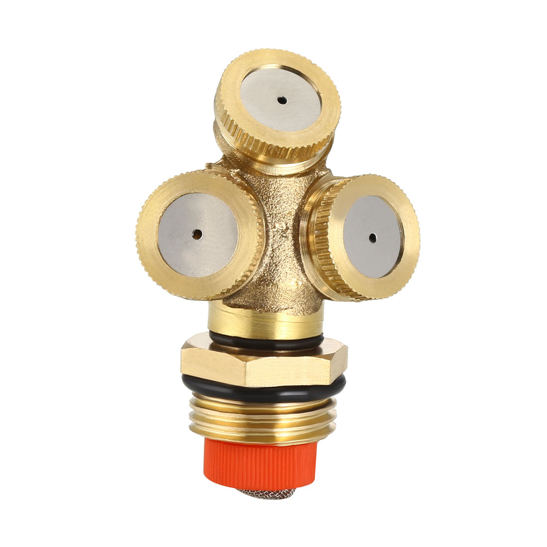 Misting Spray Nozzle, 1/2BSPF Brass 3 Holes Garden Sprinklers