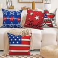 thumbnail image 3 of 4th of July Throw Pillow Covers 18x18 Set of 4,Patriotic Independence Day Pillow Cases for Bedroom Sofa Couch Decor, 3 of 6