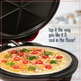 thumbnail image 5 of Nostalgia 6-Wedge Electric Quesadilla Maker with Removable Tray and Extra Stuffing Latch, 8-Inch, Red, 5 of 8