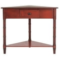 thumbnail image 2 of SAFAVIEH Gomez Corner Table With Storage Drawer Red, 2 of 4
